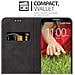 Custodia Compatibile Con Lg G2 In Oro Rosato Nero - Coperchio Protettiva Con Chiusura Magnetica, Funzione Stand E Tasca Per Le Carte - Foto miniatura 3