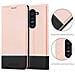 Custodia Compatibile Con Lg G2 In Oro Rosato Nero - Coperchio Protettiva Con Chiusura Magnetica, Funzione Stand E Tasca Per Le Carte - Foto miniatura 5