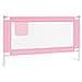 Sponda Letto di Sicurezza per Bambini Rosa 150x25 cm Tessuto - Foto miniatura 2