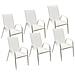 Set Di 6 Sedie Marbella In Textilene Bianco - Alluminio Bianco - Foto miniatura 8