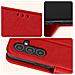 Custodia Per Samsung Galaxy A34 5g Copertina Portacarte Funzione Supporto Rossa - Foto miniatura 4