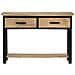 Tavolo Consolle 110x30x75 Cm In Legno Massello Grezzo Di Mango - Foto miniatura 5