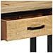 Tavolo Consolle 110x30x75 Cm In Legno Massello Grezzo Di Mango - Foto miniatura 6