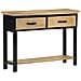 Tavolo Consolle 110x30x75 Cm In Legno Massello Grezzo Di Mango - Foto miniatura 1