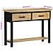 Tavolo Consolle 110x30x75 Cm In Legno Massello Grezzo Di Mango - Foto miniatura 7