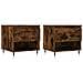 Tavolini Salotto 2pz Rovere Fumo 50x46x50 Cm Legno Multistrato - Foto miniatura 2