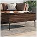 Tavolino Rovere Marrone 100x50x45cm Legno Multistrato E Metallo - Foto miniatura 1