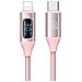 Cavo 30w Usb-c A Lightning 1.2m Modello Display Bd Con Schermo Led, Rosa - Foto miniatura 1