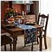 Elegante Runner Da Tavolo Floreale Blu Con Nappe  Xl - Foto miniatura 2