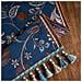 Elegante Runner Da Tavolo Floreale Blu Con Nappe  Xl - Foto miniatura 4