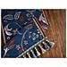 Elegante Runner Da Tavolo Floreale Blu Con Nappe  Xl - Foto miniatura 6