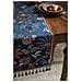 Elegante Runner Da Tavolo Floreale Blu Con Nappe  Xl - Foto miniatura 7