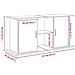 Supporto Acquario 121x41x58 cm Legno Multistrato Rovere Nero - Foto miniatura 9