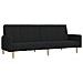 Divano Letto A 2 Posti Nero In Tessuto - Foto miniatura 2