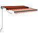 Tenda Retrattile Automatica Con Pali 3,5x2,5m Arancio E Marrone - Foto miniatura 3