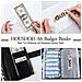 Raccoglitore Per Budget In Pelle Pu A6 Nero Con Margherite E Accessori - Foto miniatura 4