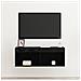 Mobile TV  con luci LED Rovere Nero 80x30x30 cm - Foto miniatura 9