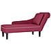 Sdraio con Cuscino e Bracciolo Destro in Velluto Rosso Vino - Foto miniatura 1