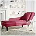 Sdraio con Cuscino e Bracciolo Destro in Velluto Rosso Vino - Foto miniatura 3