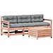 Set Divani Giardino 4 pz con Cuscini Legno Massello di Douglas - Foto miniatura 1