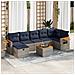 Set Divano da Giardino 8 pz con Cuscini Grigio in Polyrattan - Foto miniatura 2