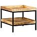 Tavolino 55x55x45 cm in legno massello di mango grezzo - Foto miniatura 1