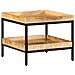 Tavolino 55x55x45 cm in legno massello di mango grezzo - Foto miniatura 3