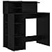 Scrivania con Spazio di Archiviazione Rovere Nero 90x48x101.5 cm Legno ingegnerizzato - Foto miniatura 1