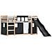 Letto a Castello con Scivolo e Tende Bianco e Nero 90x200 cm - Foto miniatura 4