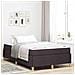 Letto a molle Marrone scuro e Bianco 120 x 190 cm Tessuto - Foto miniatura 2