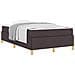 Letto a molle Marrone scuro e Bianco 120 x 190 cm Tessuto - Foto miniatura 3