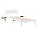 Rete letto con comodini Bianco Legno di pino massello - Foto miniatura 1