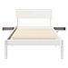 Rete letto con comodini Bianco Legno di pino massello - Foto miniatura 6