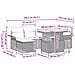 Set Divano da Giardino con cuscino 7 pcs Beige Poly Rattan - Foto miniatura 7