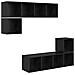 Set mobile TV 4 pcs Rovere nero 37 x 37 x 142.5 cm - Foto miniatura 1