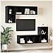 Set mobile TV 4 pcs Rovere nero 37 x 37 x 142.5 cm - Foto miniatura 2