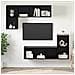 Set mobile TV 4 pcs Rovere nero 37 x 37 x 142.5 cm - Foto miniatura 4