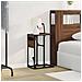 Comodino Rovere marrone 41.5 x 26 x 60.5 cm Legno multistrato - Foto miniatura 5