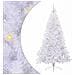 Albero di Natale artificiale Bianco 240 cm PVC e Acciaio - Foto miniatura 1