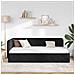 Cornice del letto ad angolo Nero 100 x 200 cm Velluto - Foto miniatura 4