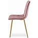 Sedia TYRA in velluto rosa con gambe in legno x3 - Foto miniatura 4