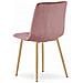 Sedia TYRA in velluto rosa con gambe in legno x3 - Foto miniatura 7