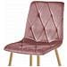 Sedia TYRA in velluto rosa con gambe in legno x3 - Foto miniatura 8