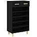 Mobile per scarpe con cassetto Rovere Nero 60 x 35 x 105 cm - Foto miniatura 1