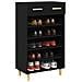 Mobile per scarpe con cassetto Rovere Nero 60 x 35 x 105 cm - Foto miniatura 3