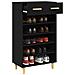 Mobile per scarpe con cassetto Rovere Nero 60 x 35 x 105 cm - Foto miniatura 4