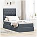 Letto con contenitore e materasso Grigio scuro 100 x 200 cm - Foto miniatura 2