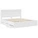 Struttura del letto Bianco 200 x 200 cm Legno Ingegnerizzato - Foto miniatura 5