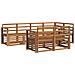 Set divani 7 pcs Naturale Legno di Acacia Massello - Foto miniatura 1