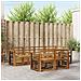 Set divani 7 pcs Naturale Legno di Acacia Massello - Foto miniatura 2